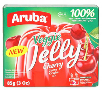 gelatina jelly vegana sabor cereza