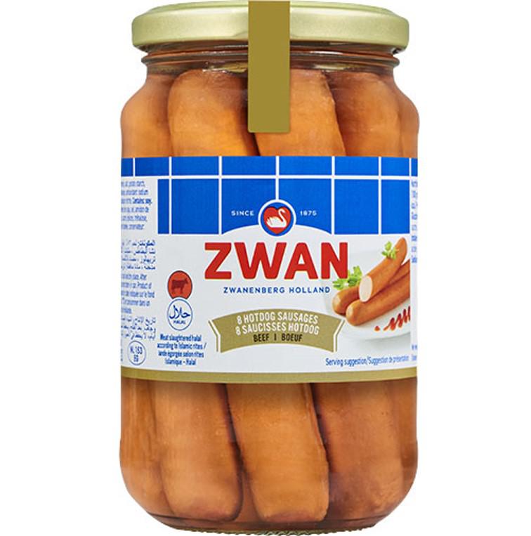 Hotdog Ternera Halal, Zwan, 180 gr