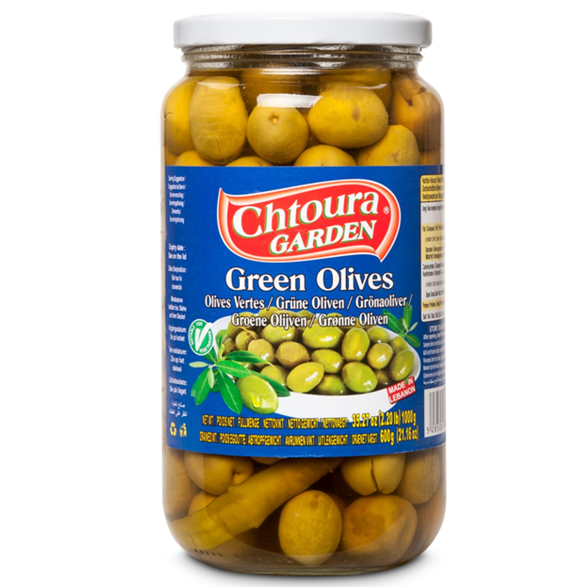 Aceitunas Verdes Libanesas - Lebanese Green Olives 1000g