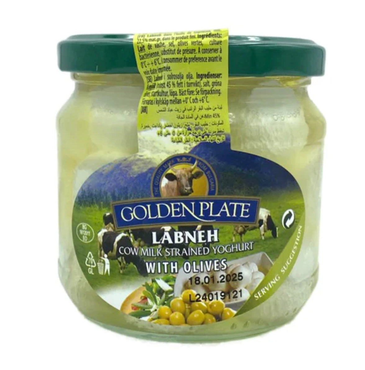 Labneh Bolas con Aceitunas, Golden Plate, 225 gr